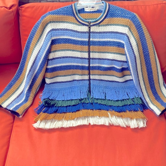 Tory Burch Multicolor Fringe Jacket - Picture 5 of 5
